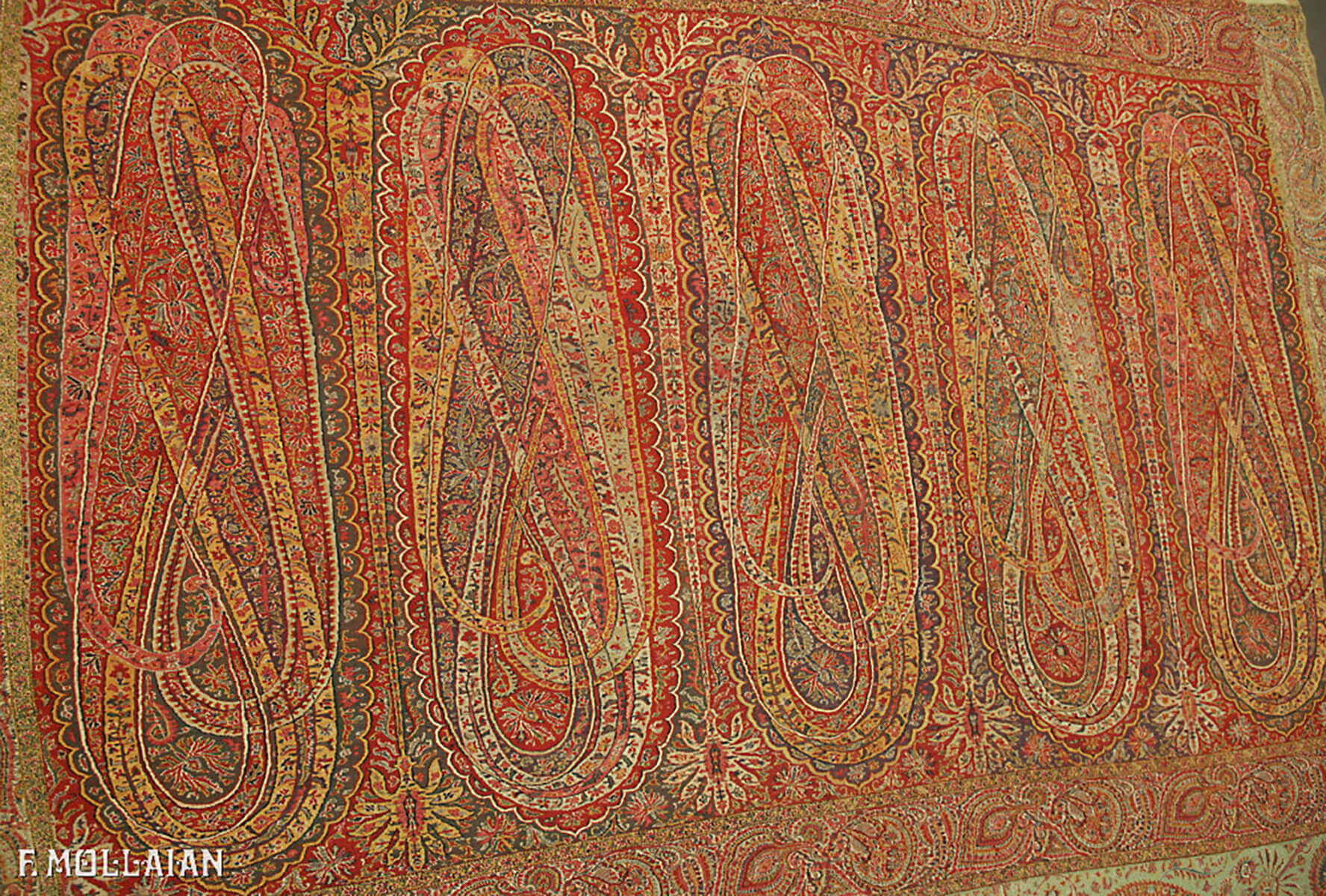 A Rare Antique Indian Kashmir Shawl Textile n°:66042703